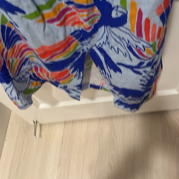 Farm farmrio large parrot dress with slit and beaded tassel Anthropologie - Picture 4 of 9